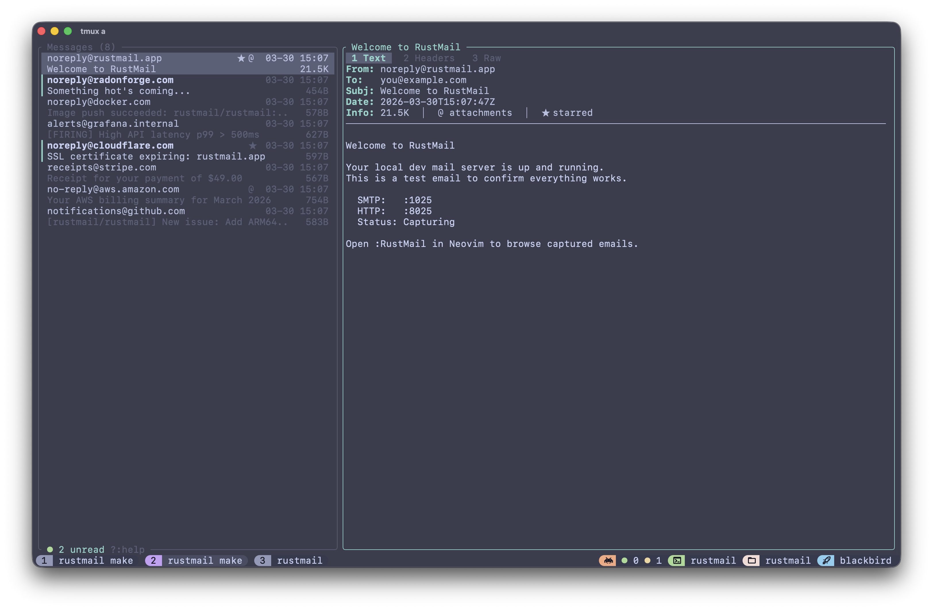 RustMail TUI